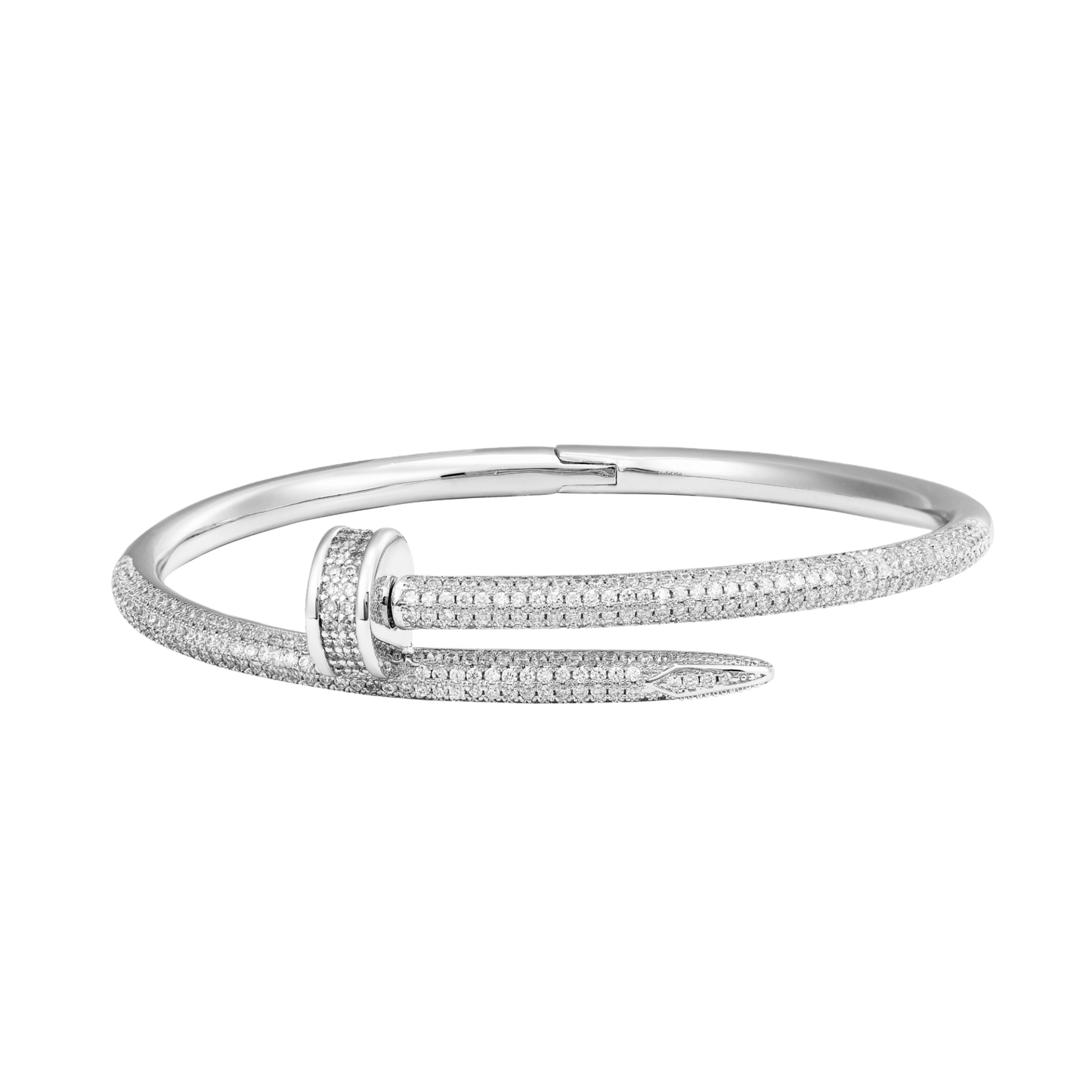 18K WHITE GOLD NAIL BRACELET