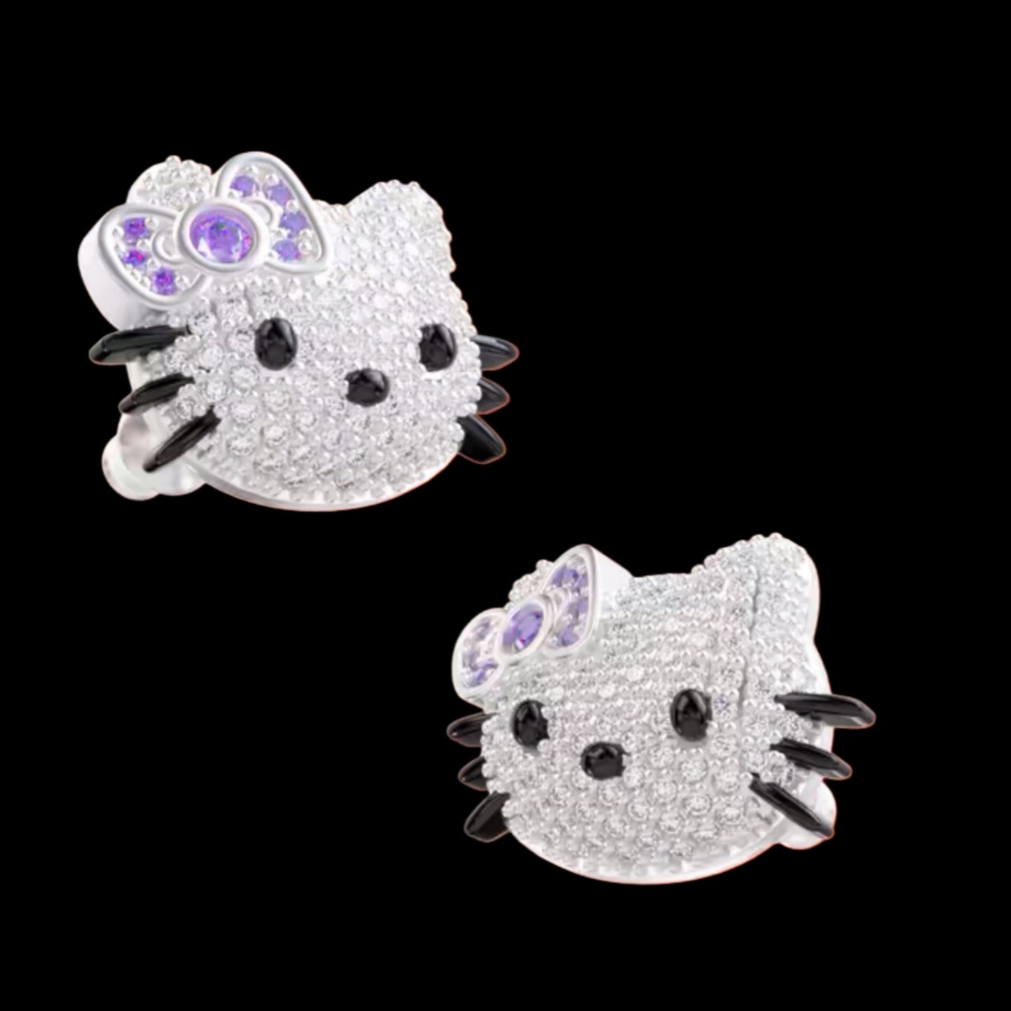 PLATNIUM KITTY EARINGS